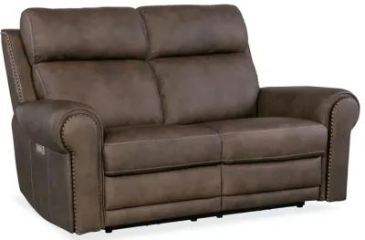 Hooker Furniture Duncan Power Leather Loveseat with Power Headrest & Lumbar