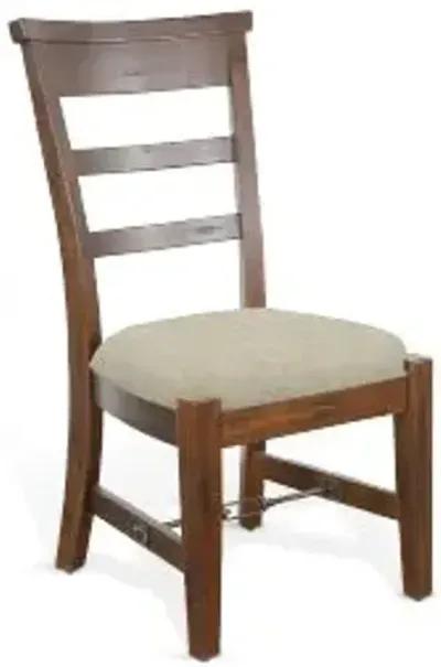 TUSCANY VINTAGE MOCHA SIDE DINING CHAIR CUSHIONED SEAT