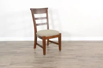 TUSCANY VINTAGE MOCHA SIDE DINING CHAIR CUSHIONED SEAT