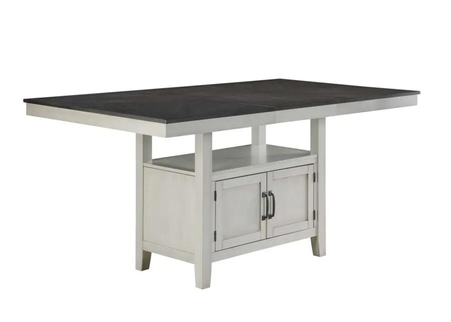 HYLAND 80 INCH COUNTER HEIGHT TABLE WITH 20 INCH LEAF