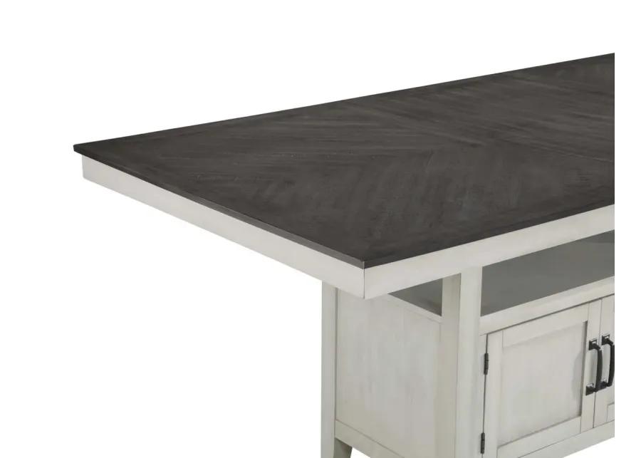 HYLAND 80 INCH COUNTER HEIGHT TABLE WITH 20 INCH LEAF