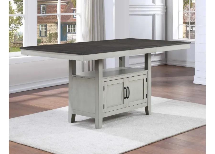 HYLAND 80 INCH COUNTER HEIGHT TABLE WITH 20 INCH LEAF