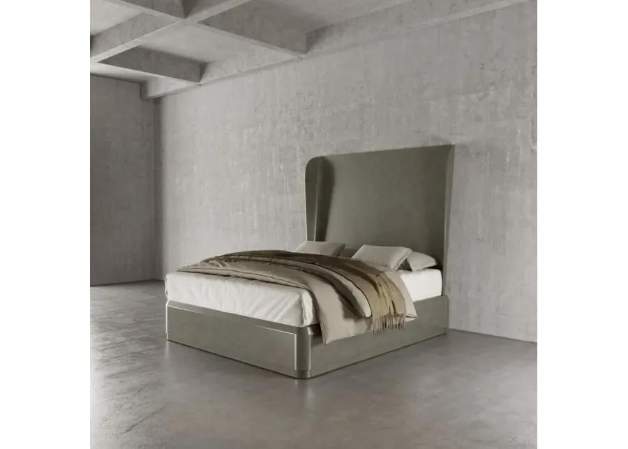 CONTINENTAL QUEEN BED IN ARGENTO (MEDIUM GREY WOOD FINISH)