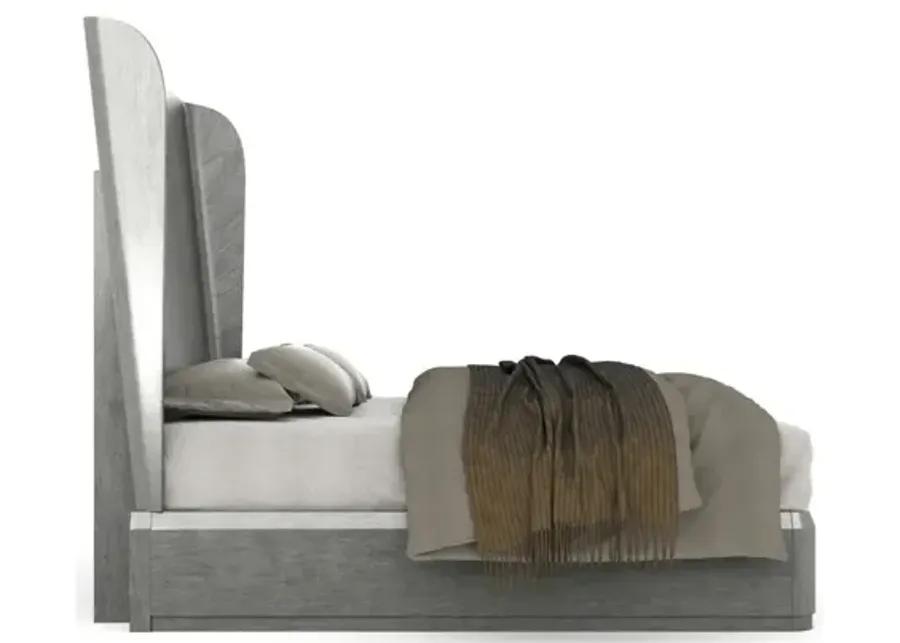 CONTINENTAL QUEEN BED IN ARGENTO (MEDIUM GREY WOOD FINISH)