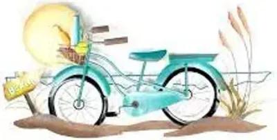 T.I. Design Beach Cruiser Bike Scene Wall Art