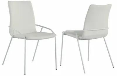 ALICIA WHITE CONTEMPORARY WHITE UPHOLSTERED SIDE CHAIR