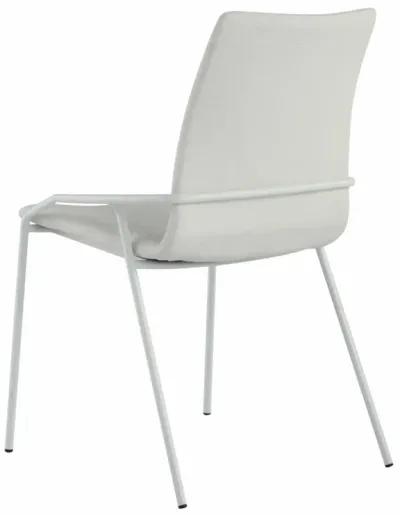 ALICIA WHITE CONTEMPORARY WHITE UPHOLSTERED SIDE CHAIR