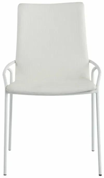 ALICIA WHITE CONTEMPORARY WHITE UPHOLSTERED SIDE CHAIR