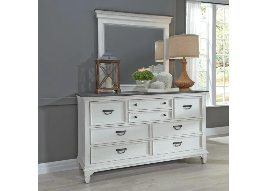 KING PANEL BED DRESSER & MIRROR CHEST NIGHT STAND - ALLYSON PARK