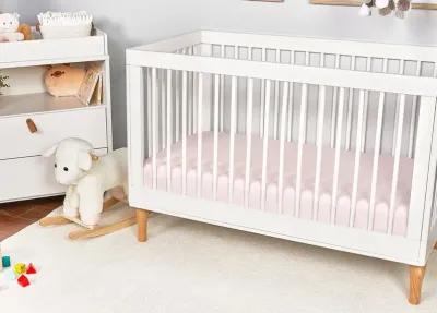 LIGHT PINK HYPER-LINEN PERFORMANCE CRIB SHEET