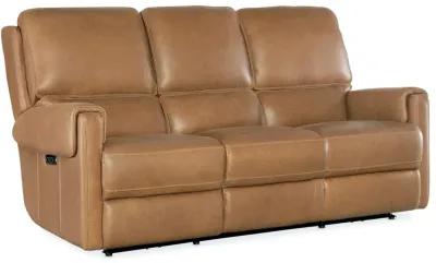 Hooker Furniture Somers Denver Coffee Leather Power Sofa with Power Headrest