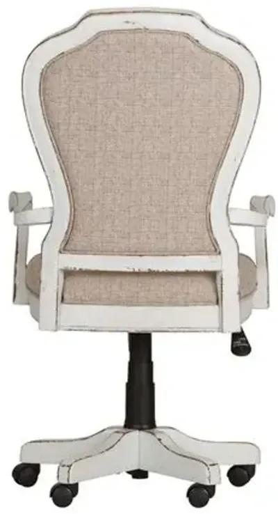 Liberty Furniture Magnolia Manor Antique White Executive Desk Chair