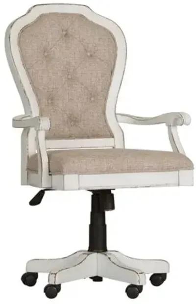 Liberty Furniture Magnolia Manor Antique White Executive Desk Chair