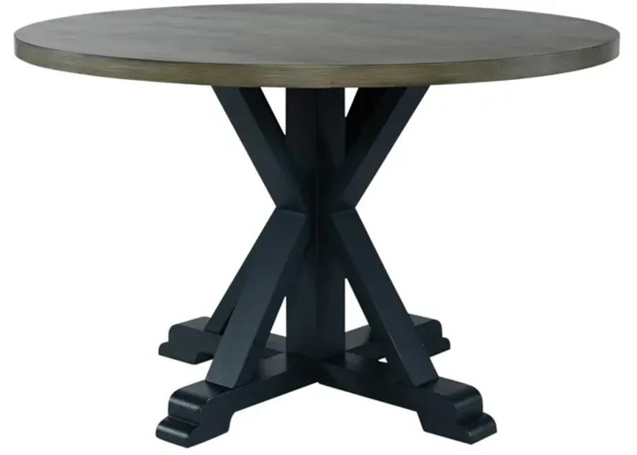 LAKESHORE SINGLE PEDESTAL TABLE - NAVY