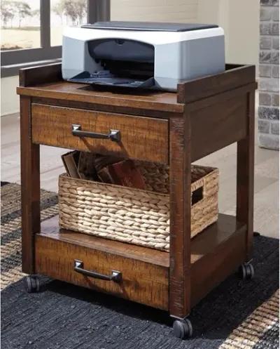 BALDRIDGE PRINTER STAND RUSTIC BROWN SIGNATURE DESIGN