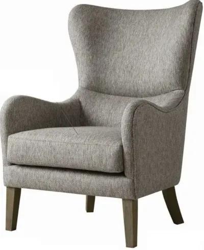 MADISON PARK GREY ARIANNA SWOOP WING CHAIR