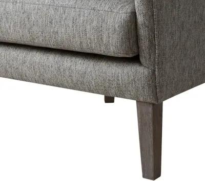 MADISON PARK GREY ARIANNA SWOOP WING CHAIR