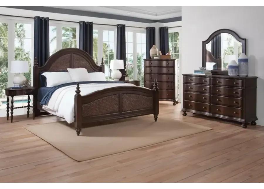 RODANTHE CHERRY BRUNETTE KING WOVEN COMPLETE BED