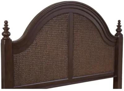 American Woodcrafters Rodanthe Cherry Brunette King Woven Complete Bed