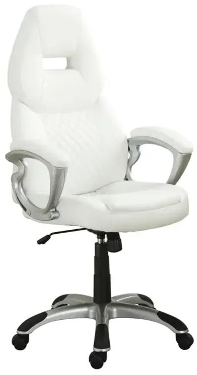 OFFICE CHAIR WHITE SILVER