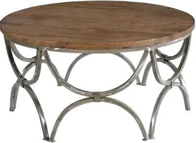 Crestview Bengal Manor Mango Wood & Steel Round Cocktail Table