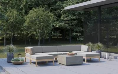 Linon Summerlyn Outdoor Sectional Natural 4-Piece Set