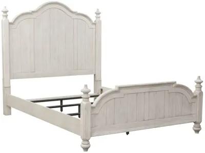 Liberty Furniture Farmhouse Reimagined Antique White Queen Poster Bed