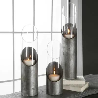 Uttermost Karter 3-Piece Iron/Glass Candle Holders