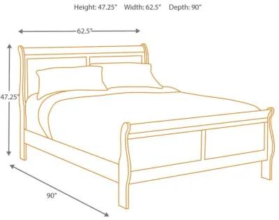 Ashley Alisdair Dark Brown California King Sleigh Bed