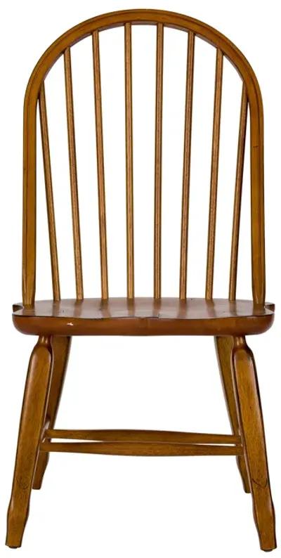 Liberty Furniture Treasures Rustic Oak Bow Back Side Chair