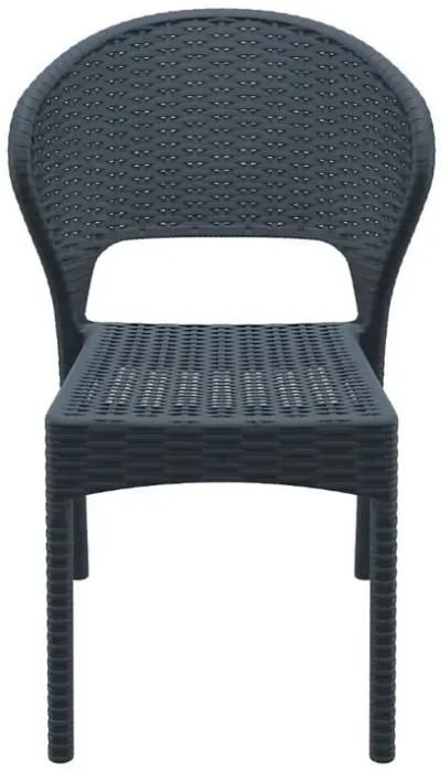 Compamia Daytona Resin Wickerlook Dining Chair Dark Gray