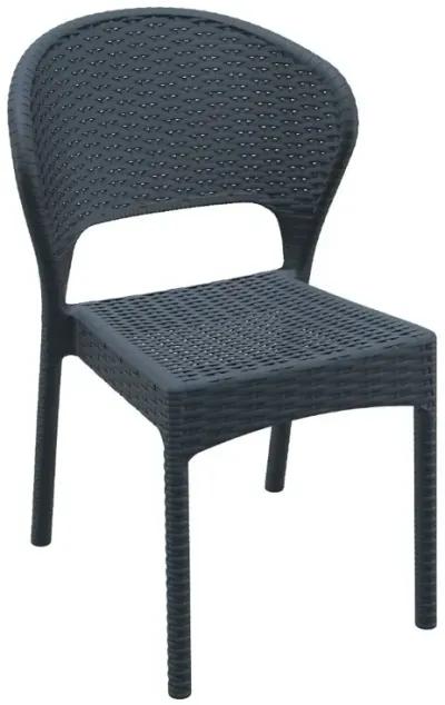 Compamia Daytona Resin Wickerlook Dining Chair Dark Gray