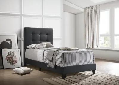 Mapes Upholstered Twin Panel Bed Charcoal