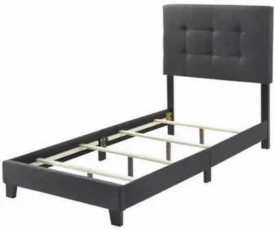 Mapes Upholstered Twin Panel Bed Charcoal