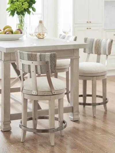 Barclay Butera by Lexington Malibu Cliffside Swivel Upholstered Counter Stool