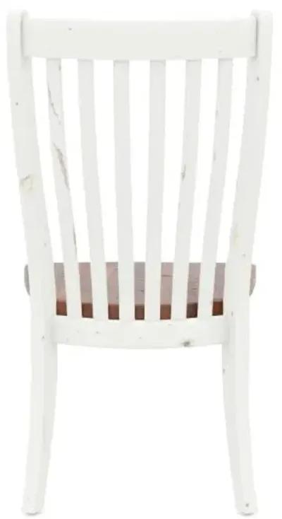 Canadel Champlain Dove White Dining Chair with Sprice Washed Distressed Seat