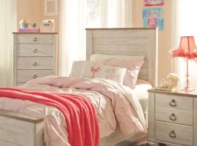 Kids/Teens Willowton Whitewash Twin Panel Bed