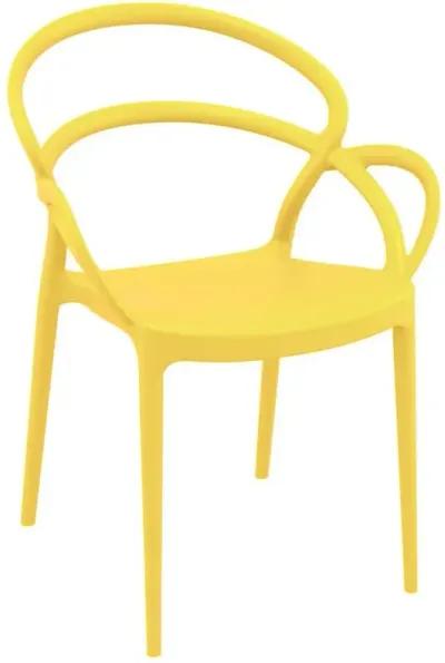 Mila Dining Arm Chair Yellow