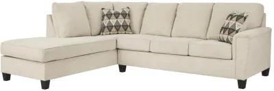 Ashley Abinger 2-Piece Sectional with Chaise Left-Arm Facing Natural