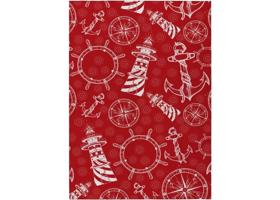 HARBOR RED 5'X8' AREA RUG