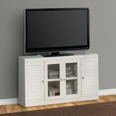 Parker House Boca Collection 56 Inch Cottage White Media Entertainment TV Stand