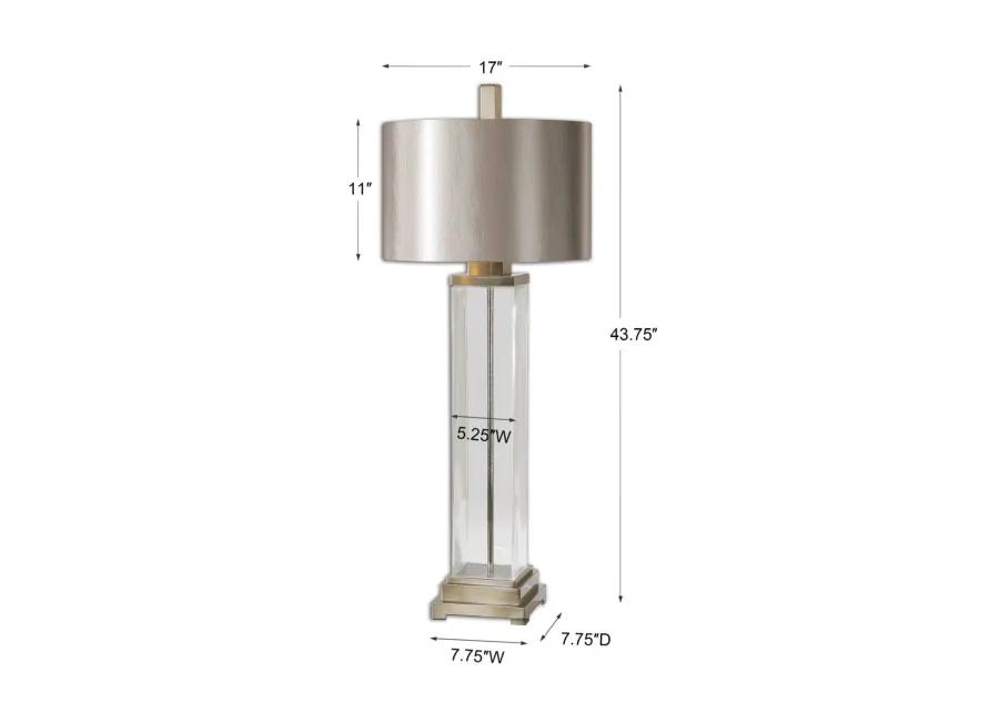 DRUSTAN CLEAR/CHAMPAGNE TABLE LAMP