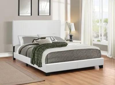 MUAVE UPHOLSTERED QUEEN BED WHITE