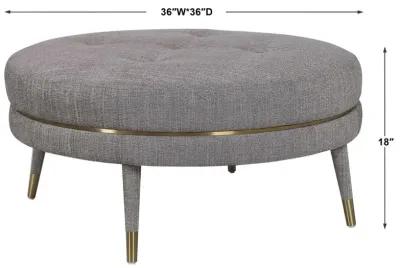 BLAKE TAUPE BROWN OTTOMAN