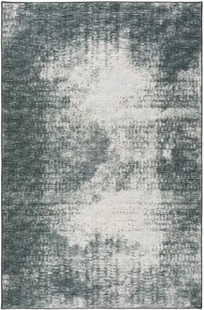 Misty Hues Abstract 5'X8' Area Rug in Charcoal & White