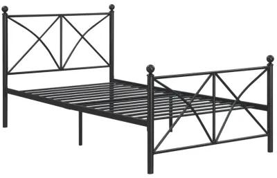 Coaster Hart Metal Twin Open Frame Bed Matte Black