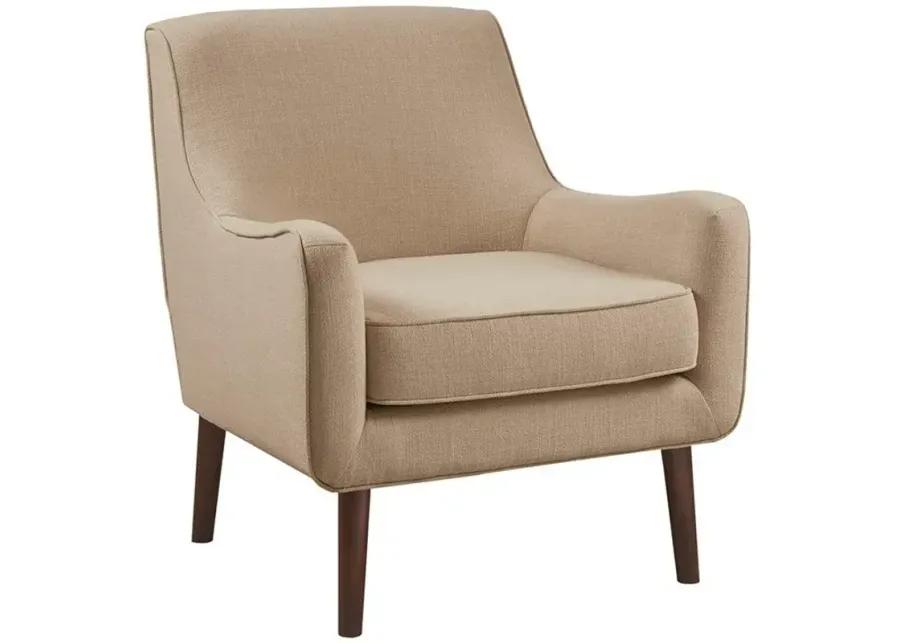 MADISON PARK SAND OXFORD MID-CENTURY ACCENT CHAIR