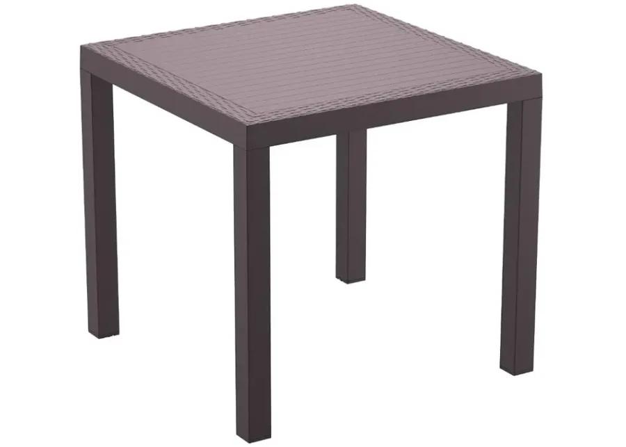 ORLANDO RESIN WICKERLOOK SQUARE DINING TABLE BROWN 31"