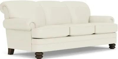 Flexsteel Bay Bridge Off-White Leather Sofa