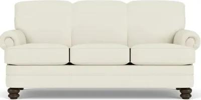 Flexsteel Bay Bridge Off-White Leather Sofa